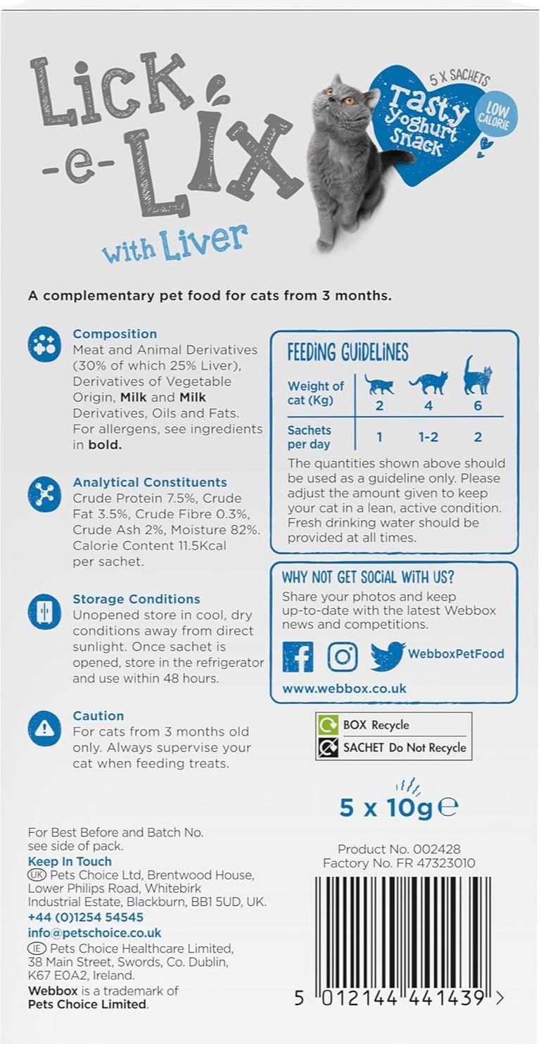 Webbox Lick - E- Lix With Liver (5x10gm) 75g - Image 2